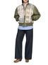 模特儿示范图 - 点击放大 - E.L.V. DENIM - Rio Patterned Panel Bomber Jacket