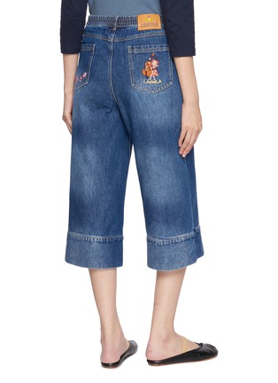 背面 - 点击放大 - LAOWLA - Embroidered Wide Leg Cropped Jeans