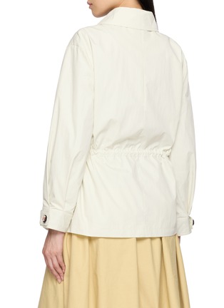 背面 - 点击放大 - LAOWLA - Drawstring Waist Embroidered Button Short Coat
