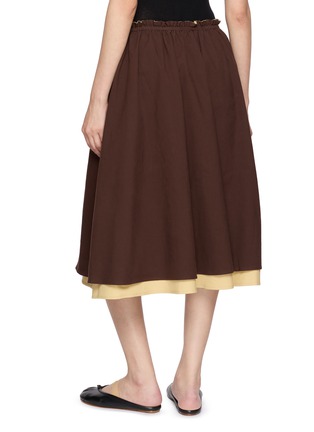 背面 - 点击放大 - LAOWLA - Embroidered Reversible Midi Skirt