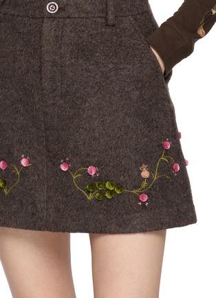  - LAOWLA - Coffee Tree Embroidered Mini Skirt
