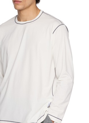  - GOOD PEOPLE GOOD STITCHING GOOD PRODUCT - Contrast Topstitch Long Sleeve T-shirt
