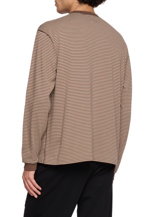 背面 - 点击放大 - GOOD PEOPLE GOOD STITCHING GOOD PRODUCT - Striped Crewneck Long Sleeve T-Shirt