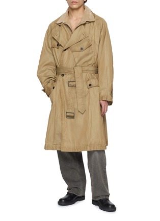 模特儿示范图 - 点击放大 - ANCELLM - Aged Belted Cotton Coat