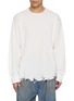 首图 - 点击放大 - ANCELLM - Damaged Waffle Crewneck T-Shirt