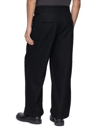 背面 - 点击放大 - ANCELLM - Pleated Integrated Belt Wool Wide Leg Pants