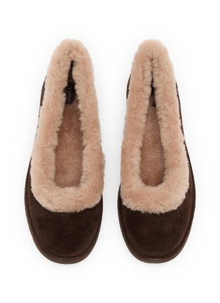 细节 - 点击放大 - UGG - Zora Suede Shearling Ballet Flats