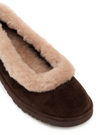 细节 - 点击放大 - UGG - Zora Suede Shearling Ballet Flats