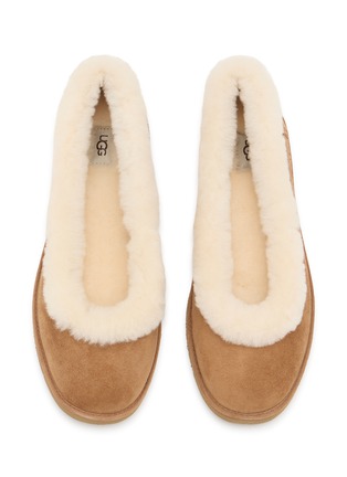 细节 - 点击放大 - UGG - Zora Suede Shearling Ballet Flats