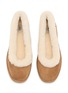细节 - 点击放大 - UGG - Zora Suede Shearling Ballet Flats