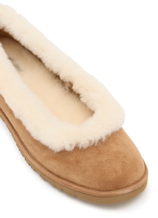 细节 - 点击放大 - UGG - Zora Suede Shearling Ballet Flats