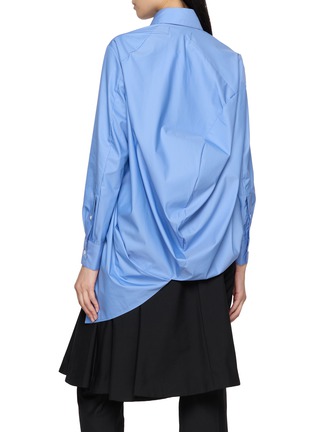 背面 - 点击放大 - ANREALAGE - Striped Asymmetrical Curved Hem Shirt