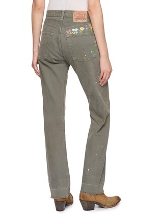 背面 - 点击放大 - SUNDAYFRUITMARKET - Upcycled Floral Embroidered Paint Splatter Denim Jeans
