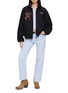 模特儿示范图 - 点击放大 - SUNDAYFRUITMARKET - Cowboy Embroidered Upcycled Zip Up Jacket