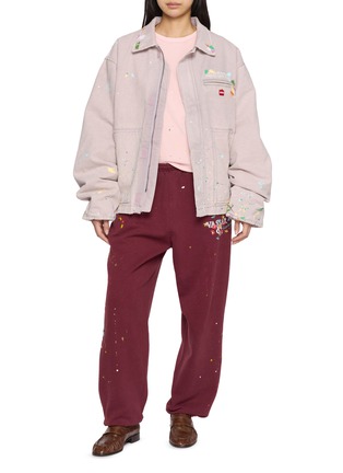 模特儿示范图 - 点击放大 - SUNDAYFRUITMARKET - Paint Splatter Elasticated Upcycled Pants