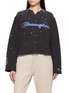 首图 - 点击放大 - SUNDAYFRUITMARKET - Upcycled Champion Floral Embroidered Paint Splatter Sweatshirt
