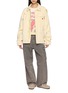 模特儿示范图 - 点击放大 - SUNDAYFRUITMARKET - Square Apple Logo Paint Splatter Washed Jacket