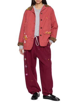 模特儿示范图 - 点击放大 - SUNDAYFRUITMARKET - Sunflower Pocket Upcycled Button Up Jacket