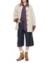 模特儿示范图 - 点击放大 - SUNDAYFRUITMARKET - Upcycled Embroidered Contrast Stitch Shirt