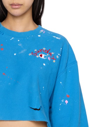  - SUNDAYFRUITMARKET - Paint Splatter Upcycled Cropped Sweater