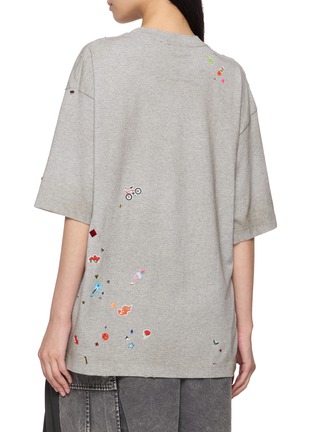 背面 - 点击放大 - MIHARA YASUHIRO - Kids Sticker Distressed Cotton T-Shirt