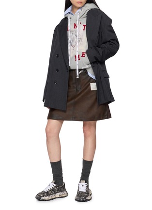 模特儿示范图 - 点击放大 - MIHARA YASUHIRO - Coated Combined Skirt Pants