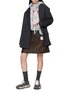 模特儿示范图 - 点击放大 - MIHARA YASUHIRO - Coated Combined Skirt Pants