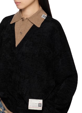  - MIHARA YASUHIRO - Layered Collar V-Neck Knit Sweater
