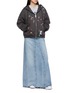 模特儿示范图 - 点击放大 - MIHARA YASUHIRO - Kids Sticker Oversized Hoodie