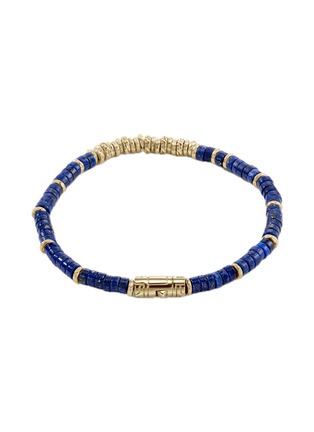 细节 - 点击放大 - JOHN HARDY - Heishi 14K Gold Lapis Lazuli Bead Bracelet — Size UM