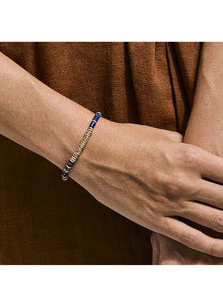  - JOHN HARDY - Heishi 14K Gold Lapis Lazuli Bead Bracelet — Size UM