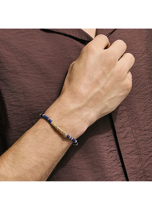  - JOHN HARDY - Heishi 14K Gold Lapis Lazuli Bead Bracelet — Size UM