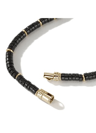 细节 - 点击放大 - JOHN HARDY - Heishi 14K Gold Onyx Bead Bracelet — Size UM