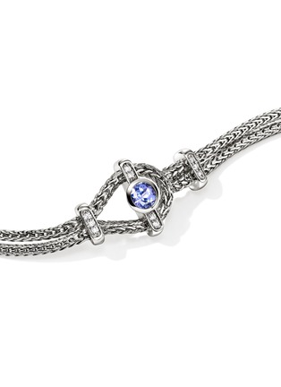  - JOHN HARDY - Icon Sterling Silver Tanzanite Diamond Bracelet — Size UM
