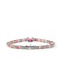 细节 - 点击放大 - JOHN HARDY - Heishi Sterling Silver Rhodolite Red Quartz Rhodochrosite Pink Opal Beaded Bracelet — Size UM