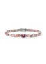 首图 - 点击放大 - JOHN HARDY - Heishi Sterling Silver Rhodolite Red Quartz Rhodochrosite Pink Opal Beaded Bracelet — Size UM