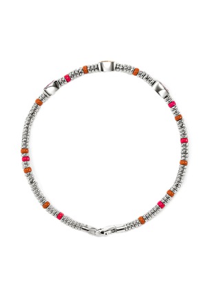 细节 - 点击放大 - JOHN HARDY - Heishi Sterling Silver Orange Citrine Rhodolite Pink Tourmaline Beaded Bracelet — Size US