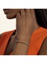  - JOHN HARDY - Heishi Sterling Silver Orange Citrine Rhodolite Pink Tourmaline Beaded Bracelet — Size US