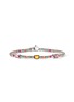 首图 - 点击放大 - JOHN HARDY - Heishi Sterling Silver Orange Citrine Rhodolite Pink Tourmaline Beaded Bracelet — Size US