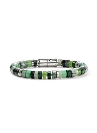 细节 - 点击放大 - JOHN HARDY - Heishi Sterling Silver Emerald Malachite Aventurine Chrysoprase Beaded Bracelet — Size UL