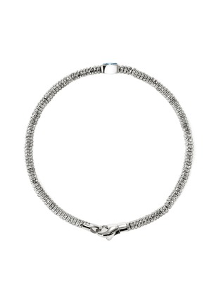 细节 - 点击放大 - JOHN HARDY - Heishi Sterling Silver Swiss Blue Topaz Rondel Bracelet — Size UM