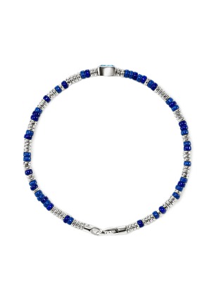 细节 - 点击放大 - JOHN HARDY - Heishi Sterling Silver Swiss Blue Topaz Beaded Bracelet — Size UXS