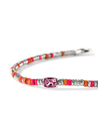  - JOHN HARDY - Heishi Sterling Silver Rhodolite Beaded Bracelet — Size US