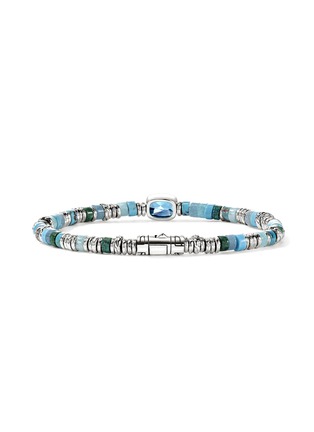 细节 - 点击放大 - JOHN HARDY - Heishi Sterling Silver Swiss Blue Topaz Beaded Bracelet — Size US