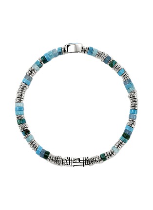 细节 - 点击放大 - JOHN HARDY - Heishi Sterling Silver Swiss Blue Topaz Beaded Bracelet — Size US