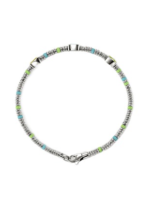 细节 - 点击放大 - JOHN HARDY - Heishi Sterling Silver Peridot Sky Blue Topaz Lemon Quartz Beaded Bracelet — Size UXS