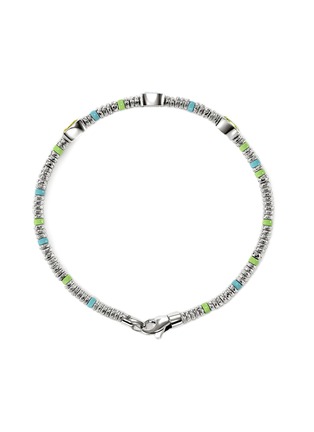 细节 - 点击放大 - JOHN HARDY - Heishi Sterling Silver Peridot Sky Blue Topaz Lemon Quartz Beaded Bracelet — Size US