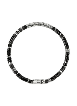 细节 - 点击放大 - JOHN HARDY - Heishi Sterling Silver Matte Treated Black Onyx Hematite Bracelet — Size UL