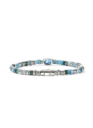 细节 - 点击放大 - JOHN HARDY - Heishi Sterling Silver Swiss Blue Topaz Beaded Bracelet — Size UM