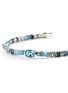  - JOHN HARDY - Heishi Sterling Silver Swiss Blue Topaz Beaded Bracelet — Size UM